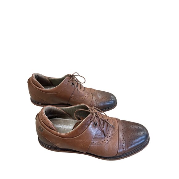 Tsubo Mens Brown Leather Cap Toe Oxford Dress Shoes Size 12 SKU 8429 - Picture 3 of 16